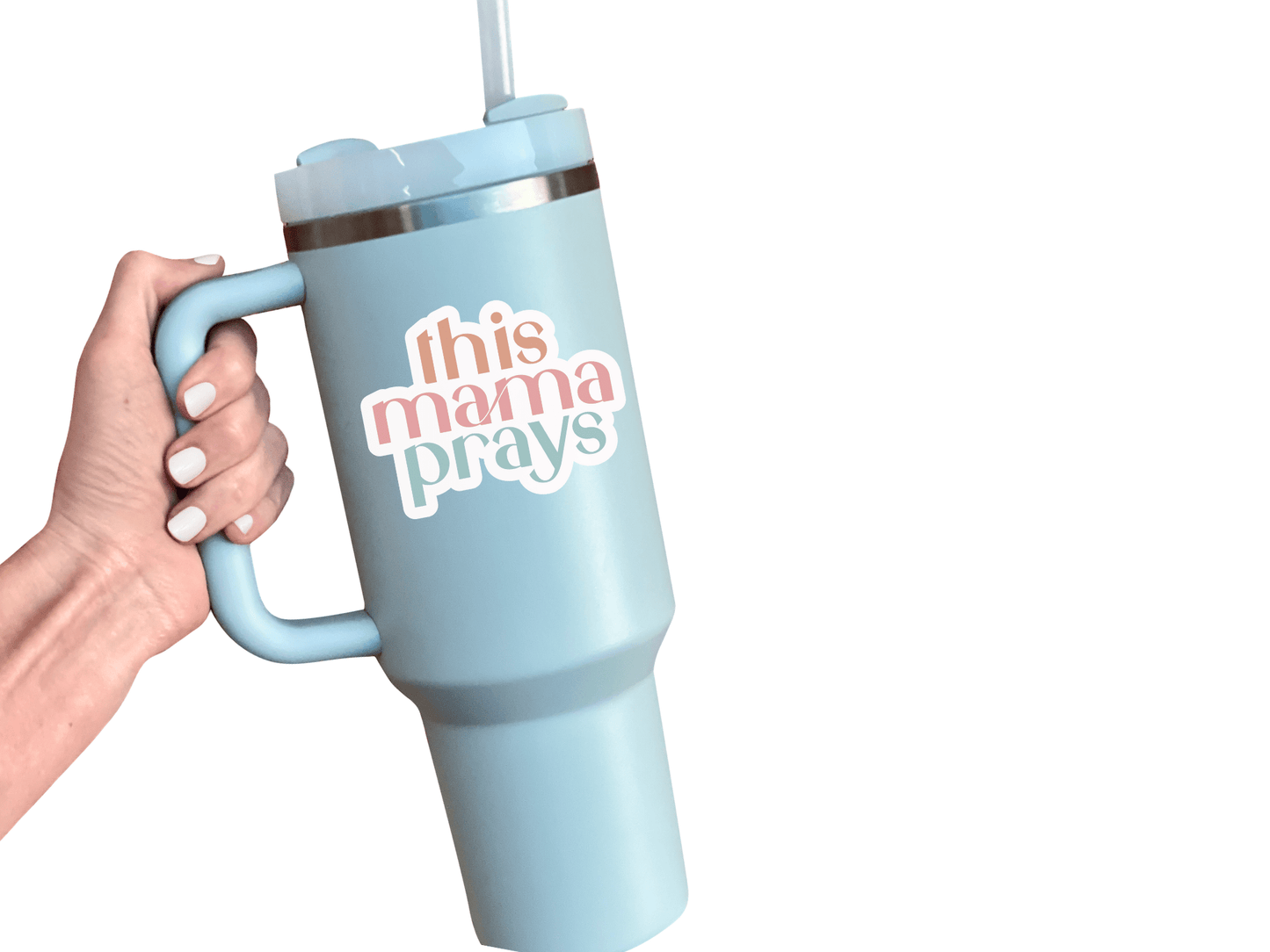 This Mama Prays Premium Waterproof Vinyl Sticker