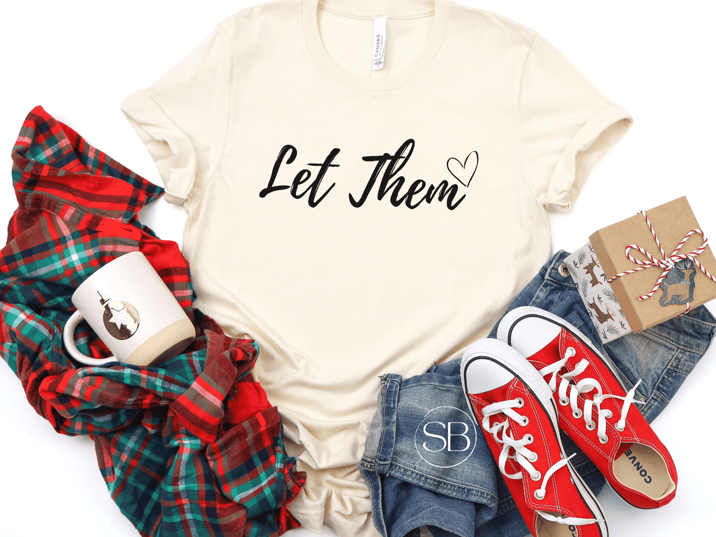 Let Them in Black Inspirational Graphic Tee