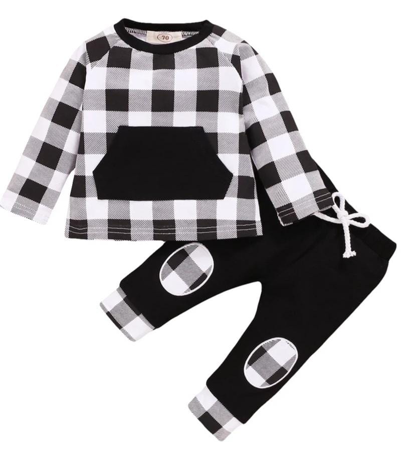 Black & White Plaid Set
