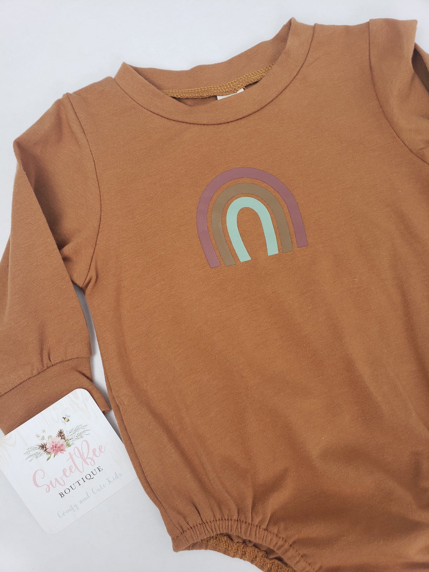 Neutral Rainbow Romper