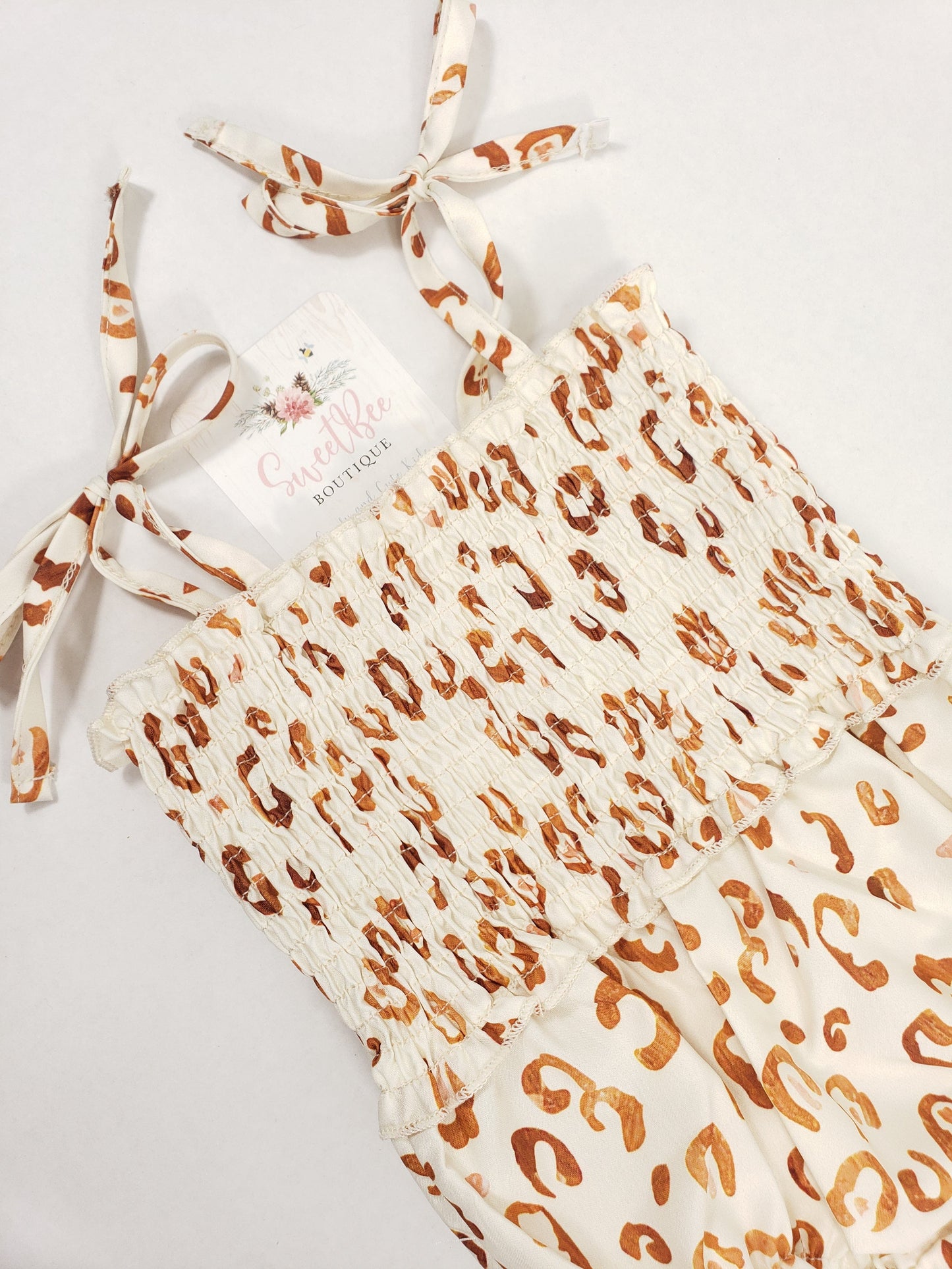 Ivory Leopard Romper