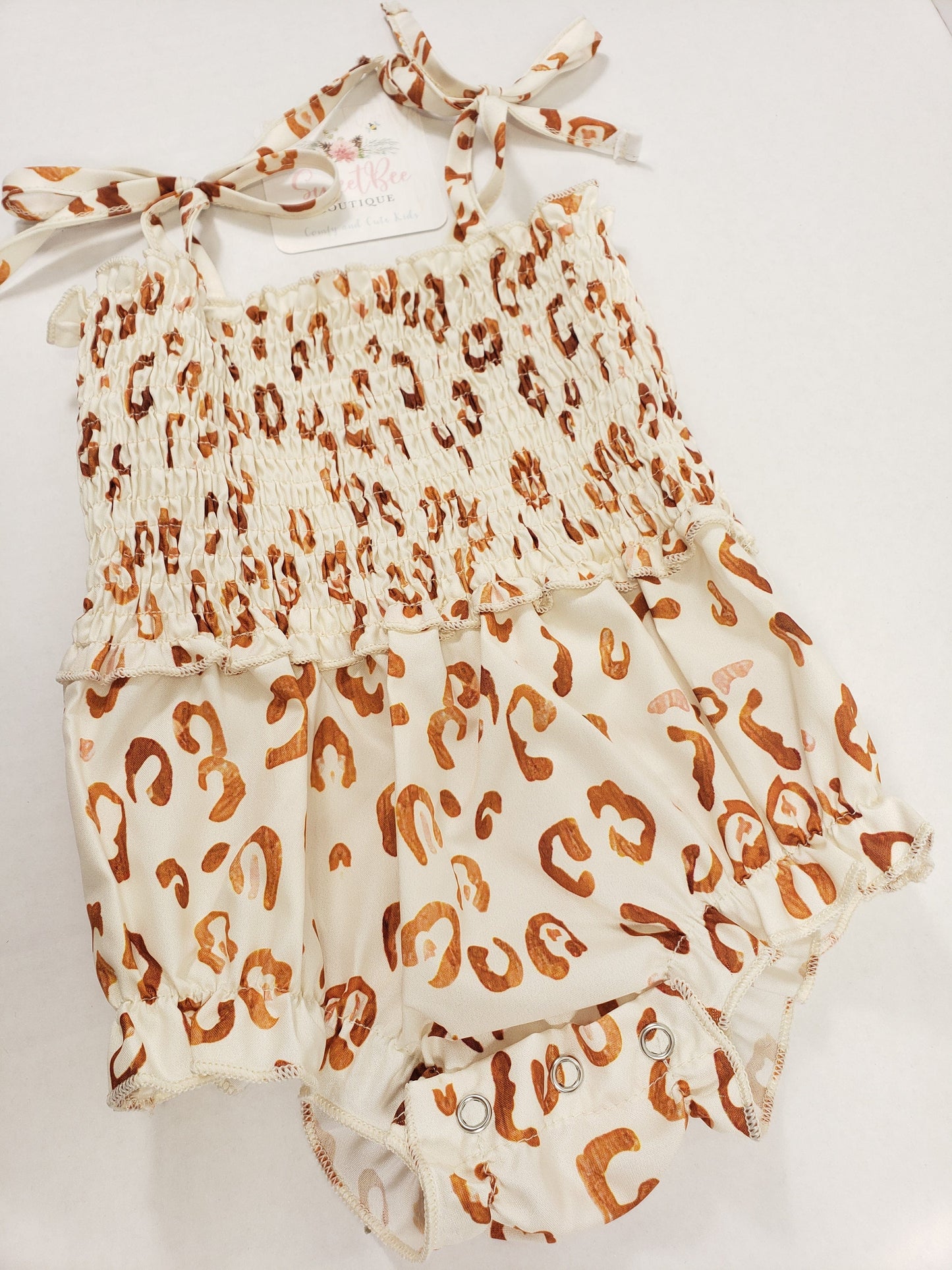 Ivory Leopard Romper