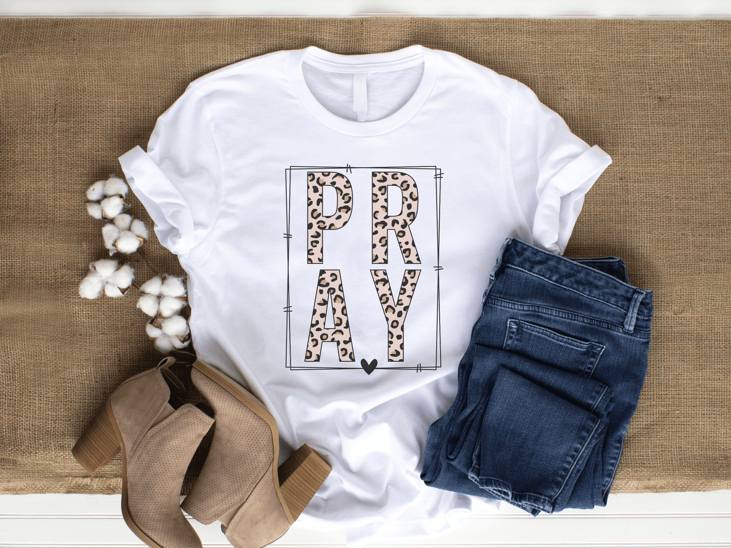 PRAY Leopard Christian Tee