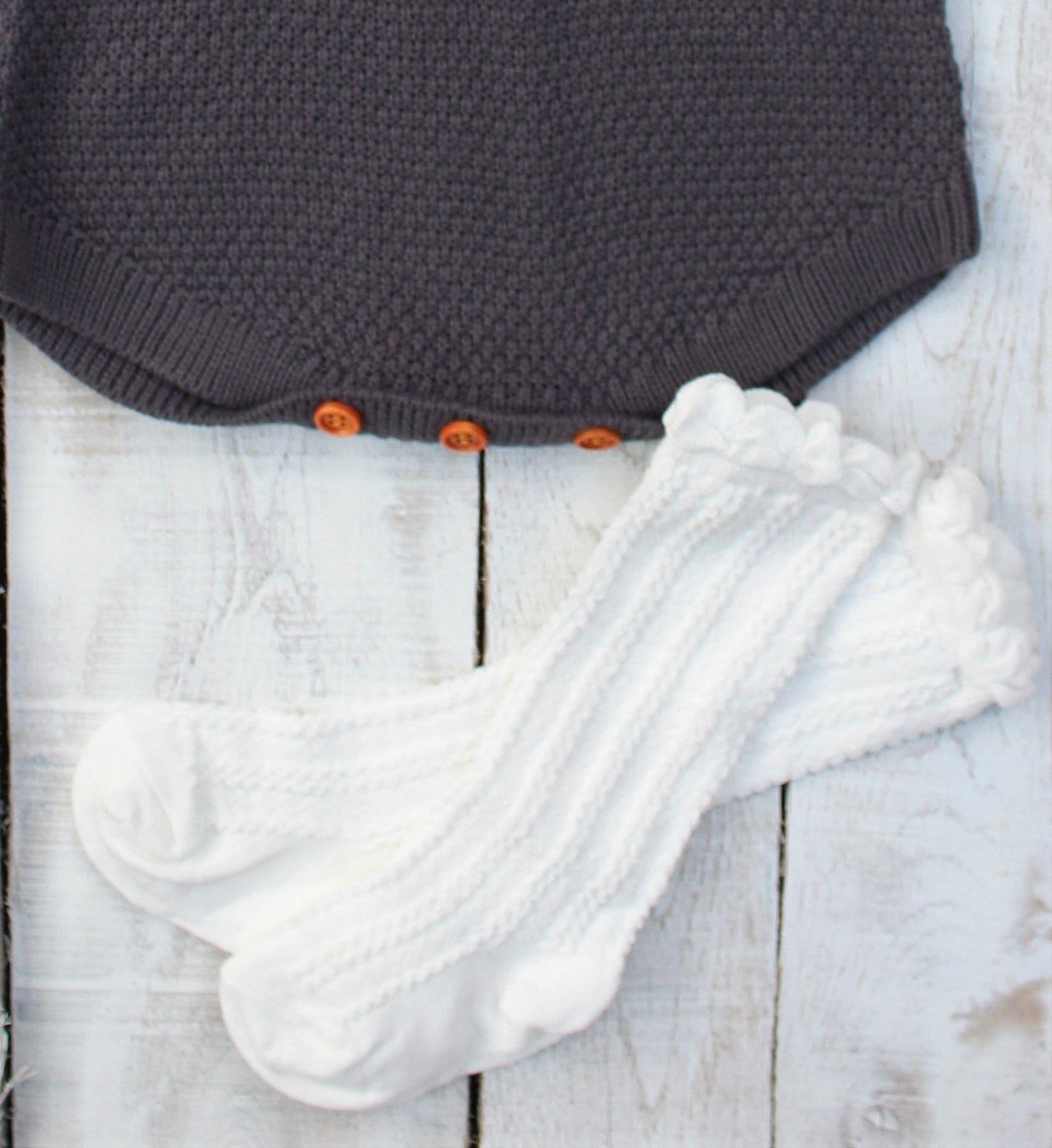 White Knee Socks