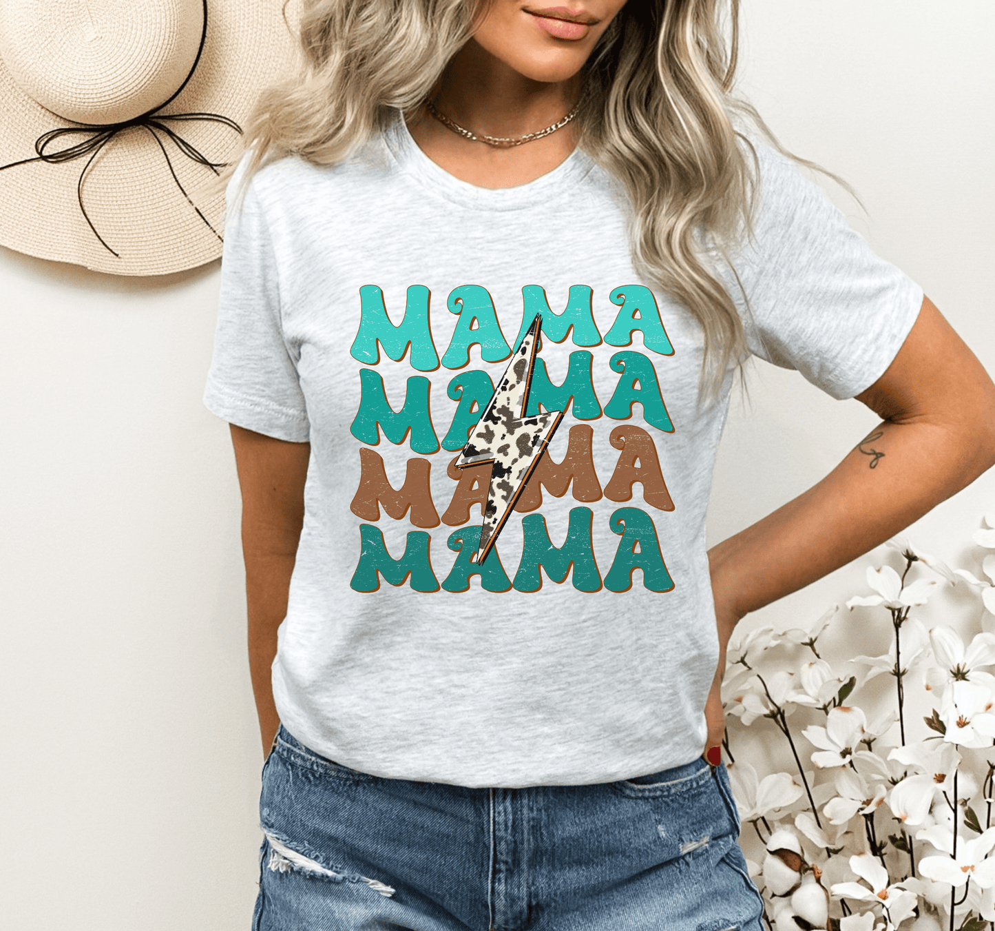 Western Mama Lightning Graphic Tee