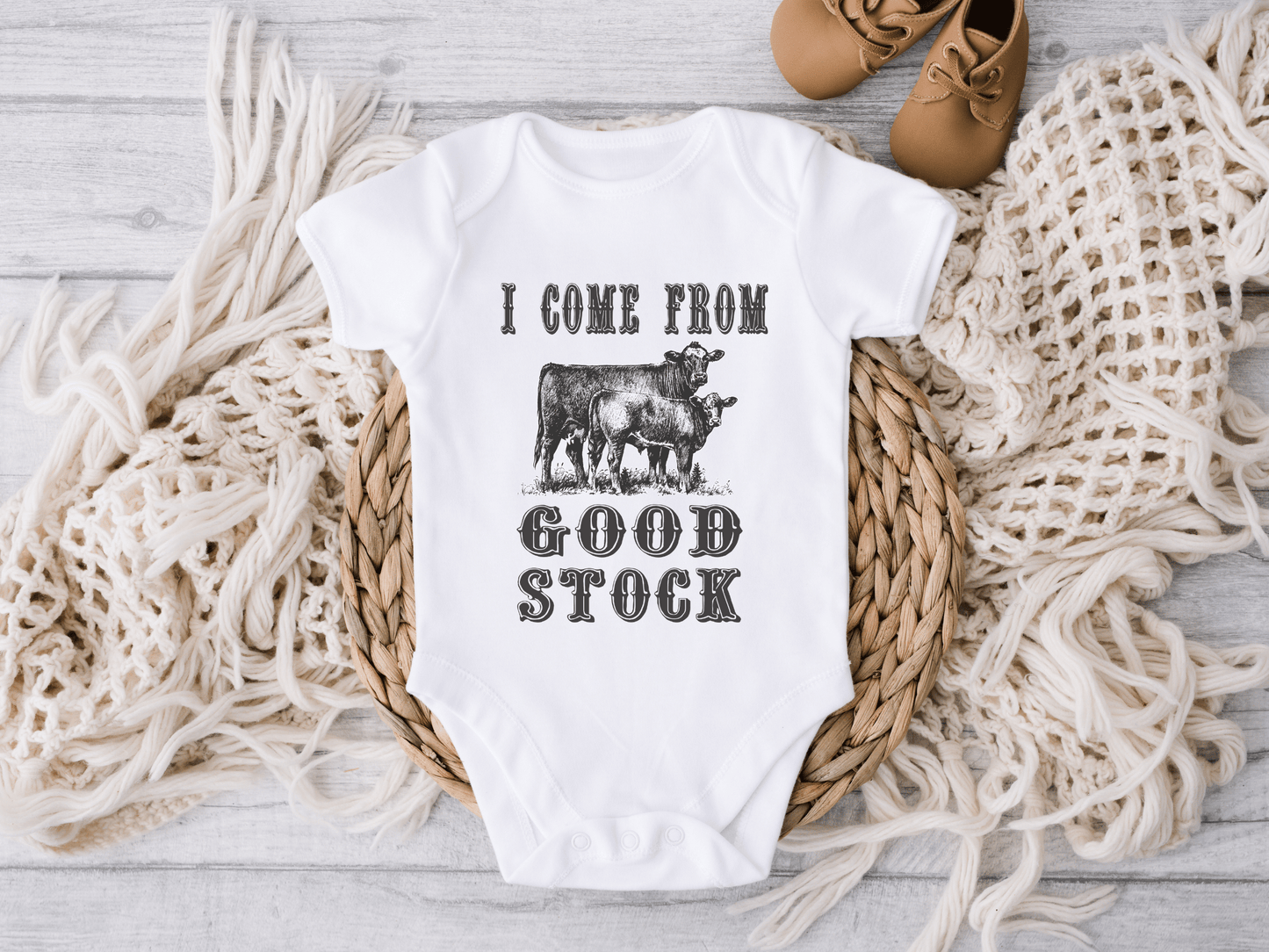 I Come From Good Stock Baby Bodysuit