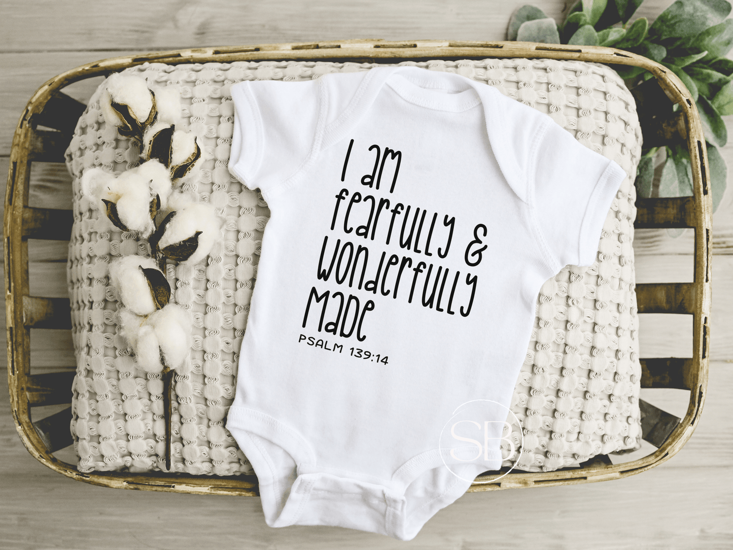 I Am Fearfully & Wonderfully Made Baby Bodysuit