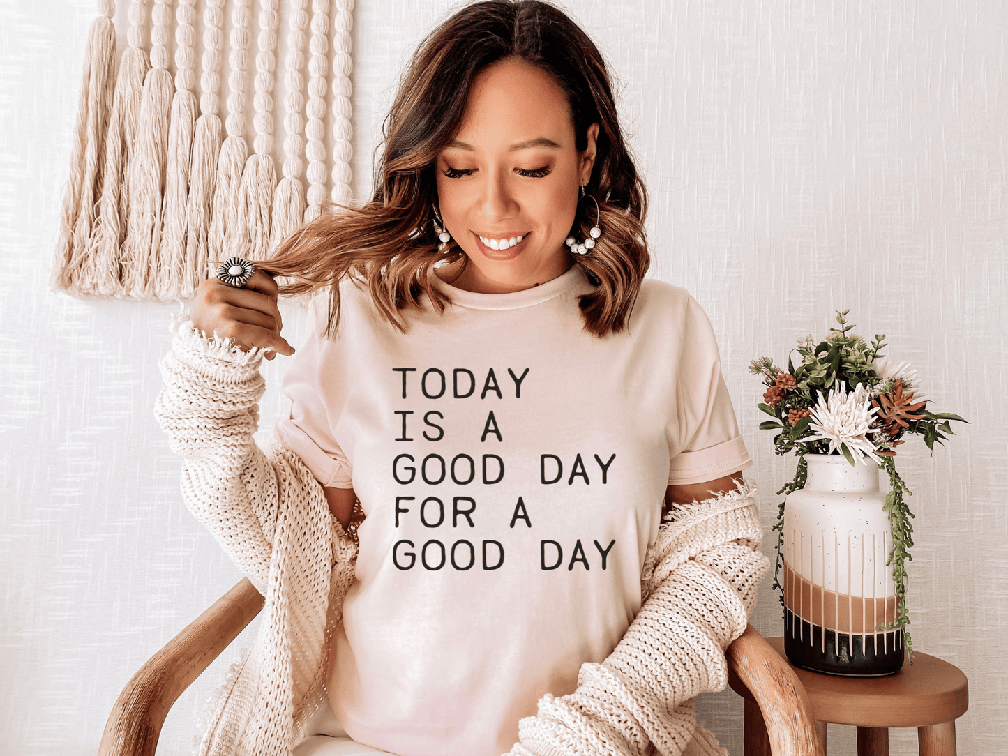 Today is a Good Day for a Good Day in Black Inspirational Graphic Tee
