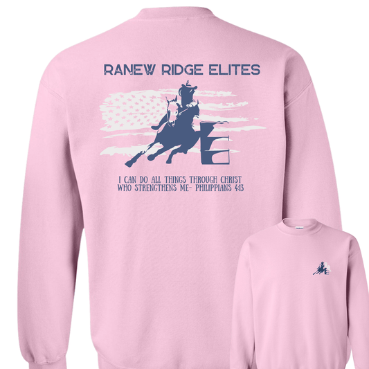 Ranew Ridge Elites Crewneck Sweatshirt-Grey Flag