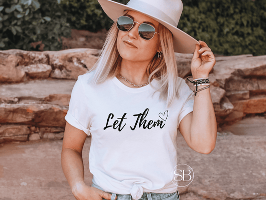 Let Them in Black Inspirational Graphic Tee