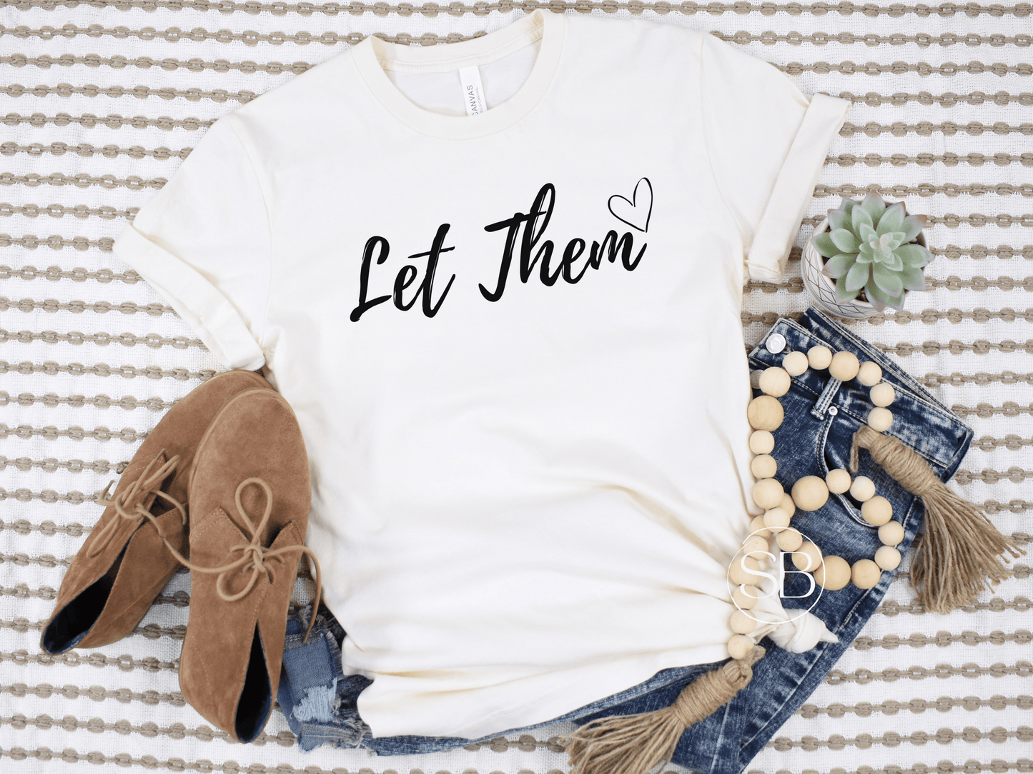 Let Them in Black Inspirational Graphic Tee