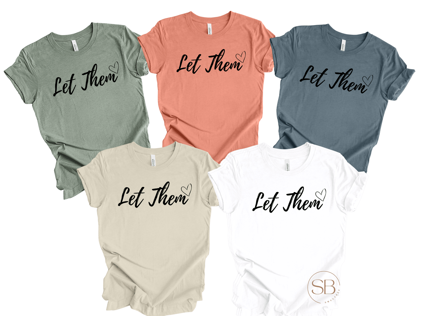 Let Them in Black Inspirational Graphic Tee