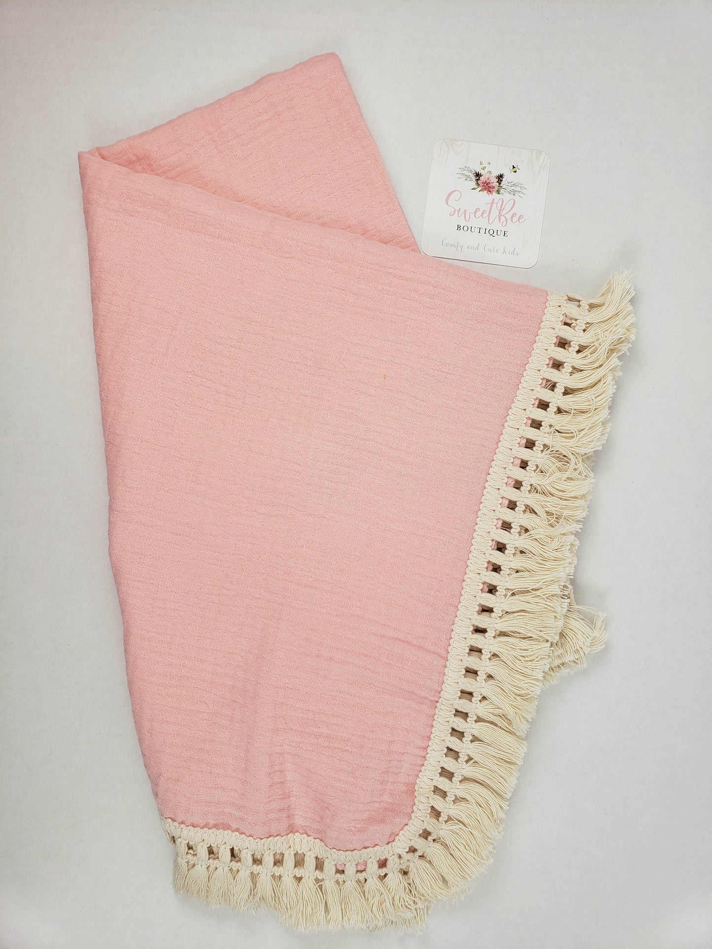 Finley Fringe Swaddle Blanket