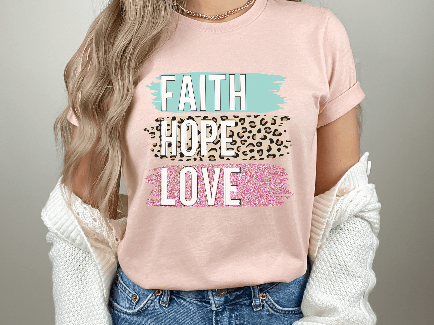 Faith Hope Love Christian Tee