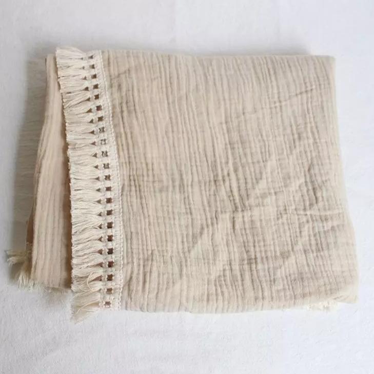 Finley Fringe Swaddle Blanket