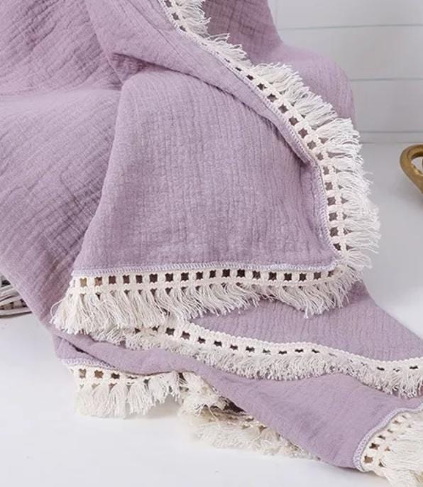 Finley Fringe Swaddle Blanket